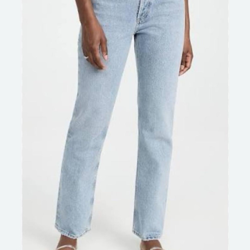 Agolde Riley Jeans, MID-BLUE, 30